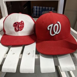 Two Washington Nationals New Era hats